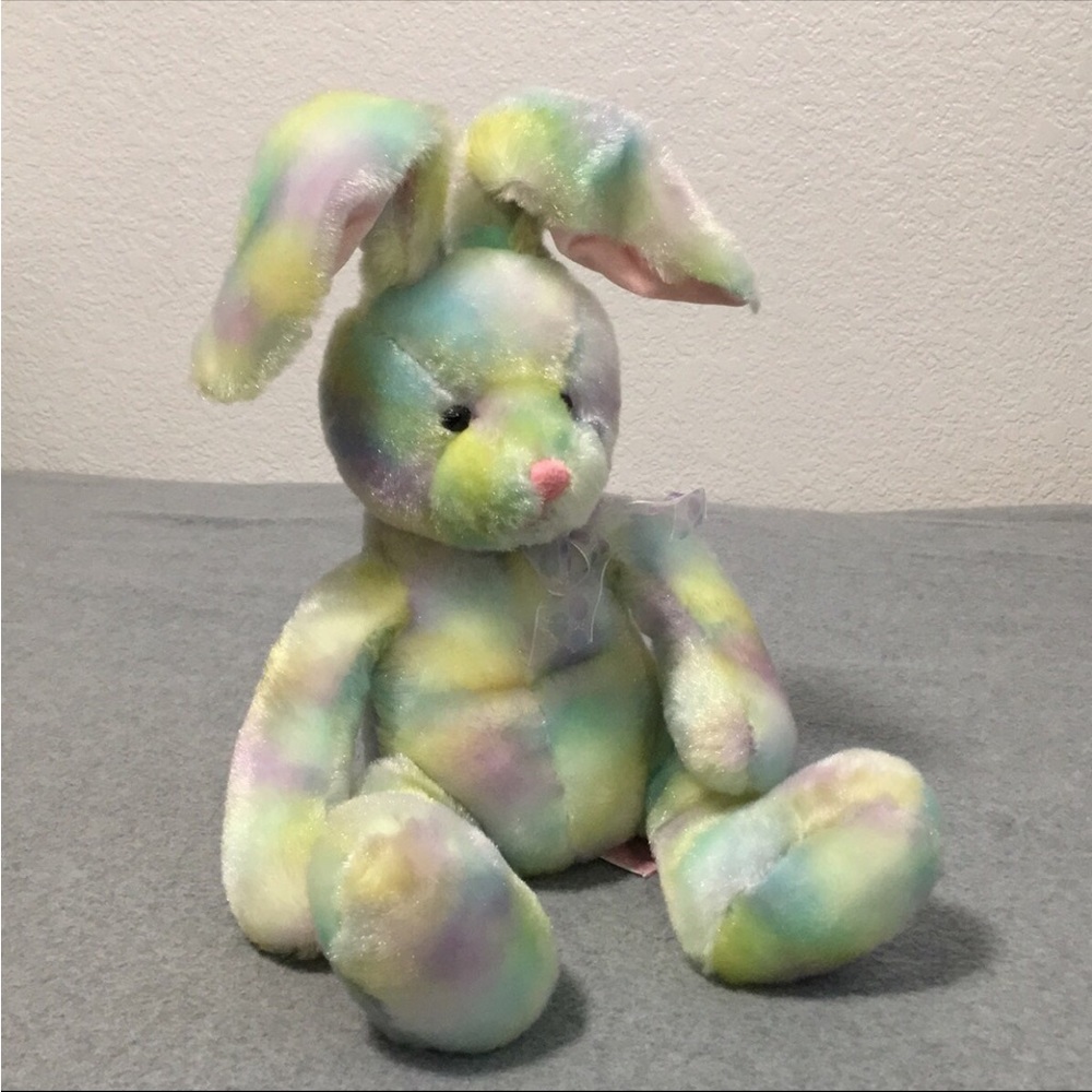 Easter Russ Tutti Frutti Rabbit Bunny Plush Pastel Multicolored Tiedye